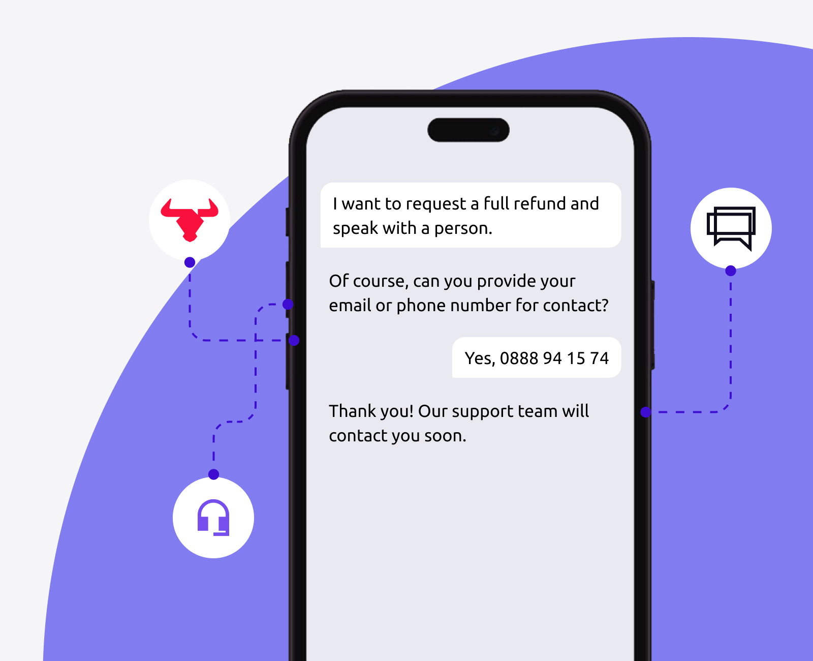 Support ticket chatbot - AI that automates customer inquiries